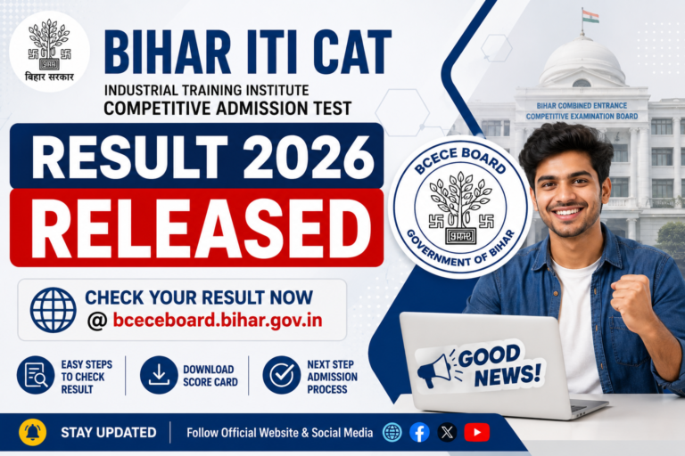 Bihar ITI CAT 2026 result release